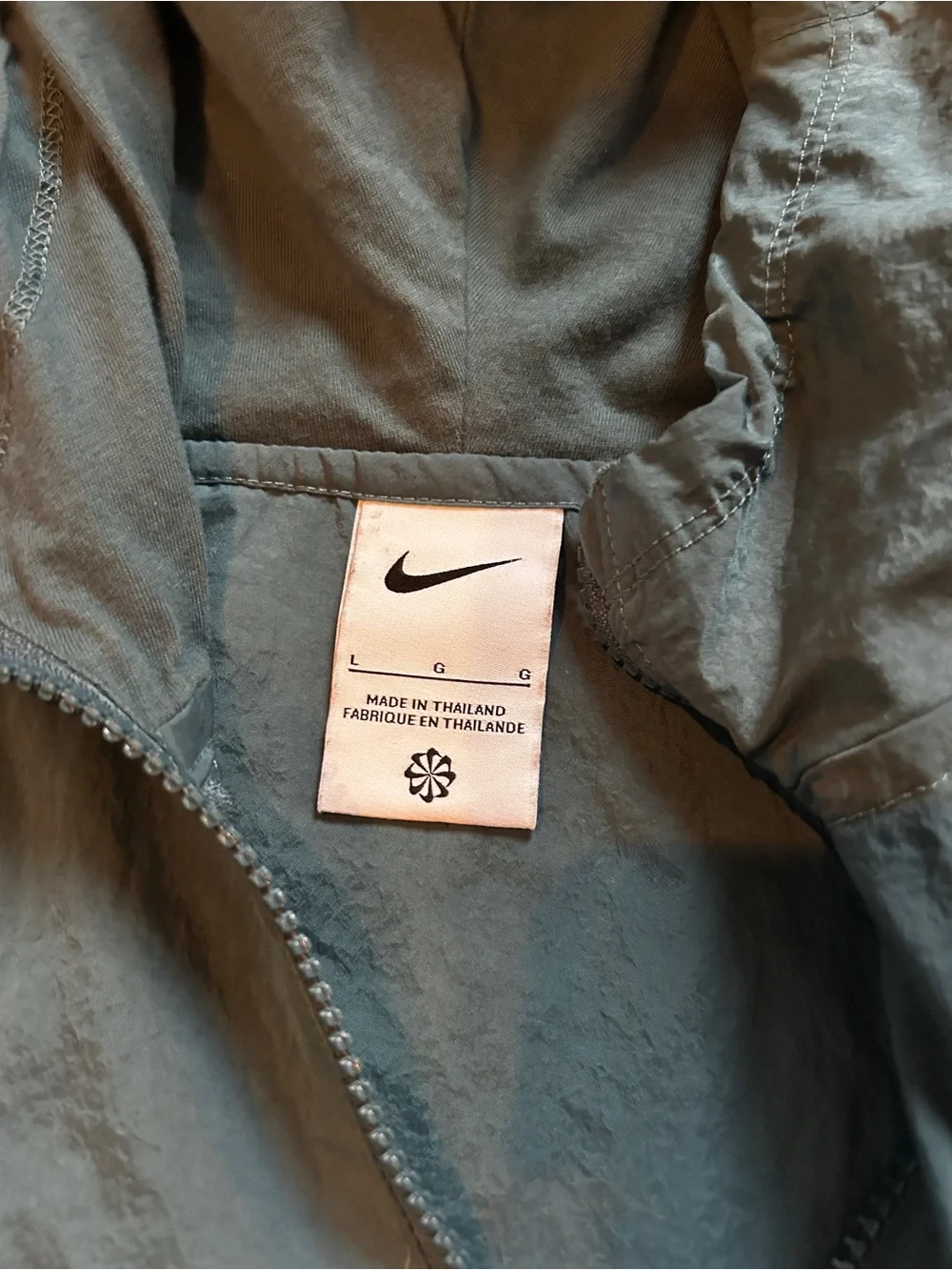 Nike Girls Youth Large Dark Teal Mint Mesh Hooded Anorak Windbreaker